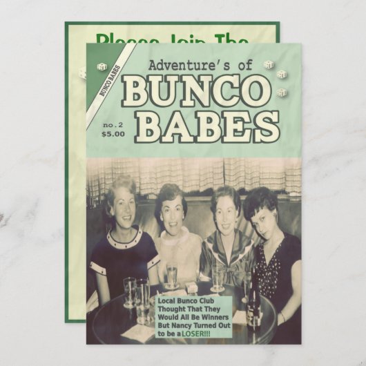 The Adventures of Bunco Babes Edition #2 Einladung (Vorne/Hinten)