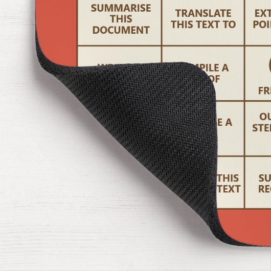 The AI Bingo - Prompt edition - Machen Sie sich se Mousepad (Ecke)