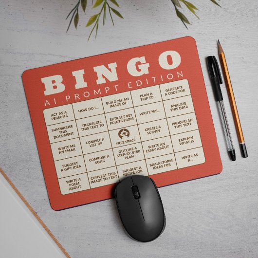 The AI Bingo - Prompt edition - Machen Sie sich se Mousepad