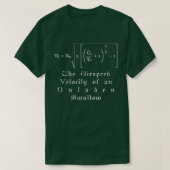The airspeed velocity of an unladen swallow Africa T-Shirt (Design vorne)