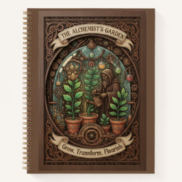 The Alchemist's Garden 3D Wood Carved Fantasy  Notizblock