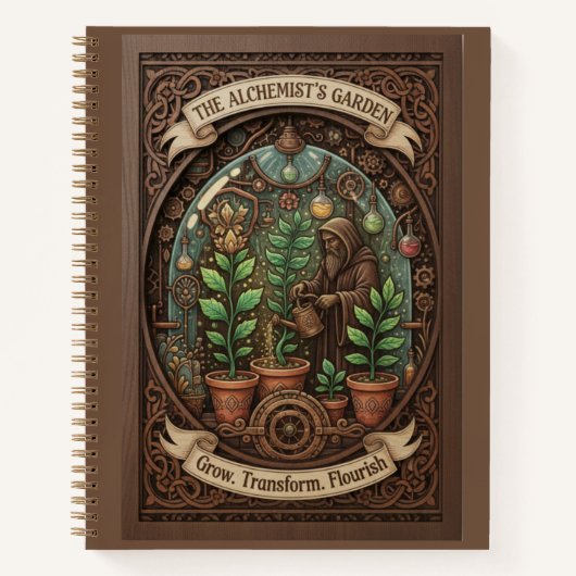 The Alchemist's Garden 3D Wood Carved Fantasy  Notizblock (Vorderseite)