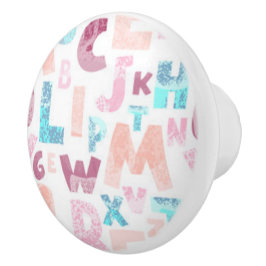 The Alphabet Ceramic Door Knob Keramikknauf