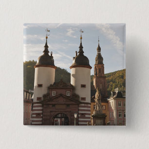 The Alte Brucke in Old Town, Heidelberg, Deutschla Button