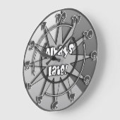 "The Always Late" Crazy Mixed Up Clock #5 Große Wanduhr (Winkel)
