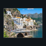 The Amalfi coadt of southern Italy Postkarte<br><div class="desc">The Amalfi coadt of southern Italy,  Bild from 1956,  a lovely day with blue sky and blue Mediterranean</div>