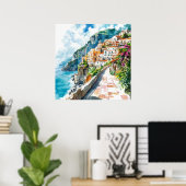 The Amalfi Coast, Italy Poster (Heimbüro)