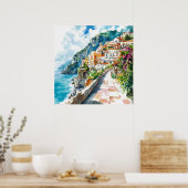 The Amalfi Coast, Italy Poster (Küche)