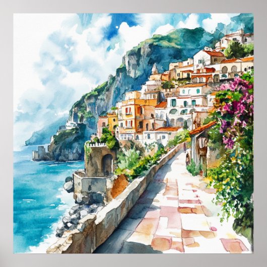The Amalfi Coast, Italy Poster (Vorne)