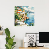 The Amalfi Coast, Italy Poster (Heimbüro)