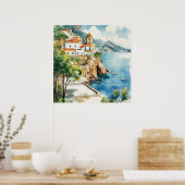 The Amalfi Coast, Italy Poster (Küche)