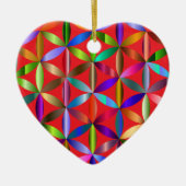 The Amazing Flower of Life a Valentines Day Tree Keramik Ornament (Vorne)