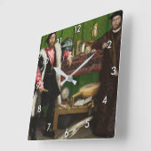 The Ambassadors, Holbein the Younger Quadratische Wanduhr (Winkel)