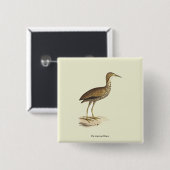 The American Bittern (Botaurus lentiginosus) Bird Button (Vorne & Hinten)