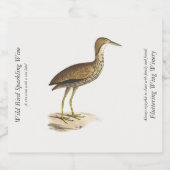 The American Bittern (Botaurus lentiginosus) Bird Schaumweinetikett (Einzelnes Label)