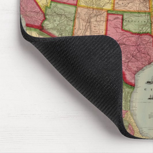 The American Gewerkschaft Railroad Map of the USA, Mousepad (Ecke)