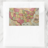 The American Gewerkschaft Railroad Map of the USA, Rechteckiger Aufkleber (Tasche)