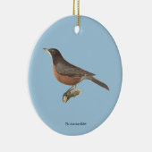 The American Robin (Turdus migratorius) NY Birds Keramik Ornament (Rechts)