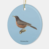 The American Robin (Turdus migratorius) NY Birds Keramik Ornament (Links)