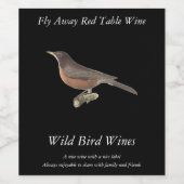 The American Robin (Turdus migratorius) NY Birds Weinetikett (Einzelnes Label)