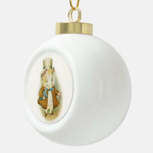 “The Amiable Guinea Pig” by Beatrix Potter Keramik Kugel-Ornament (Rechts)