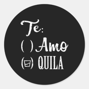 The Amo Quila Tequila Funny Mexican Cinco De Mayo  Runder Aufkleber