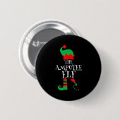 The Amputee Elf Christmas Funny Limb Surgery Joke  Button (Vorne & Hinten)