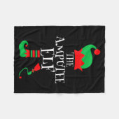 The Amputee Elf Christmas Funny Limb Surgery Joke Fleecedecke (Vorderseite (Horizontal))