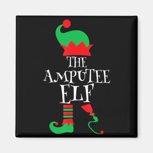 The Amputee Elf Christmas Funny Limb Surgery Joke  Magnet (Vorne)