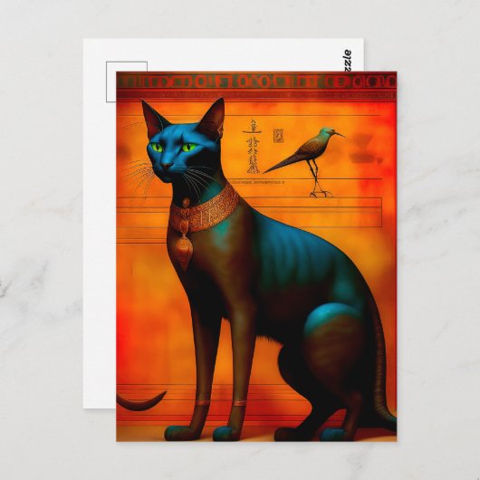 The Ancient Egyptian Cat Bastet Postkarte (Vorne/Hinten)
