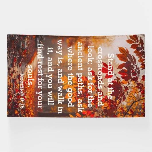 The Ancient Path of Peace Jeremiah 6:16 Banner (Horizontal)