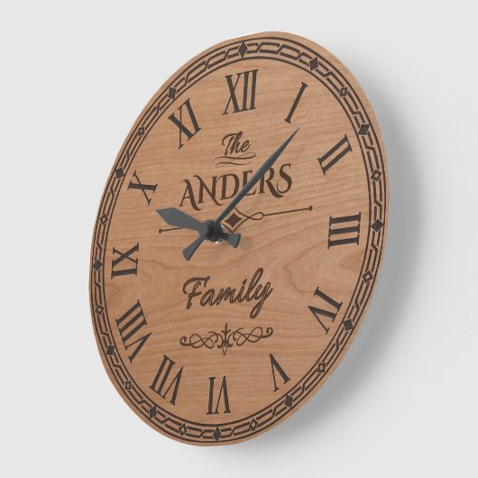 The ANDERS Family Wall Clock Große Wanduhr (Winkel)