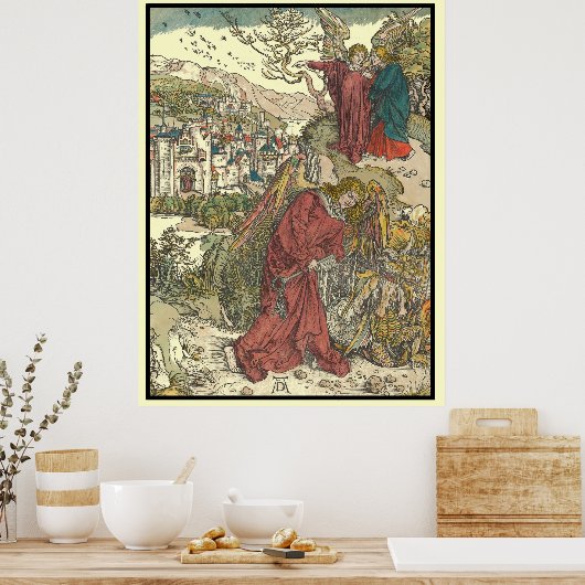 The Angel With The Key by Albrecht Dürer Poster (Küche)