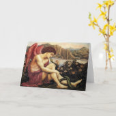 The Angel with the Serpent Fine Art Greetings Card Karte (Gelbe Blume)