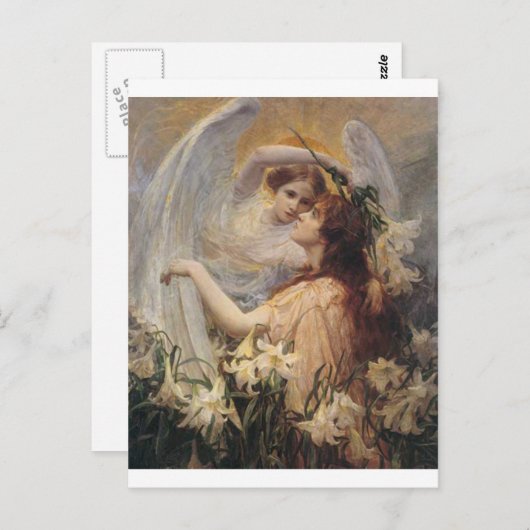 *The Angel's Message* von George Hillyard Swanstat Postkarte (Vorne/Hinten)