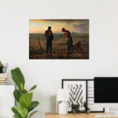 The Angelus by Jean-Francois Millet Poster (Heimbüro)