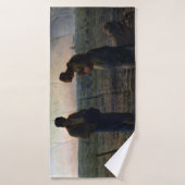 The Angelus, Jean-Francois Millet, 1857-1859 Badehandtuch (Badehandtuch)