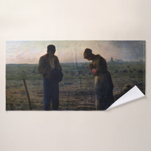 The Angelus, Jean-Francois Millet, 1857-1859 Badehandtuch (Badehandtuch)
