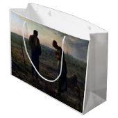 The Angelus, Jean-Francois Millet, 1857-1859 Große Geschenktüte (Rückseite Schrägansicht)