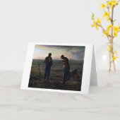 The Angelus, Jean-Francois Millet, 1857-1859 Karte (Gelbe Blume)