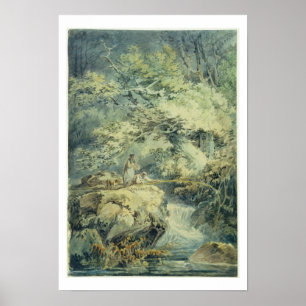 The Angler, 1794 (mit Grafit auf Papier) Poster