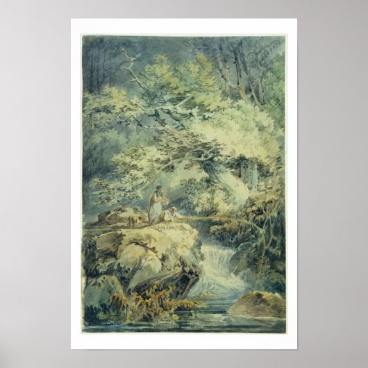 The Angler, 1794 (mit Grafit auf Papier) Poster (Vorne)