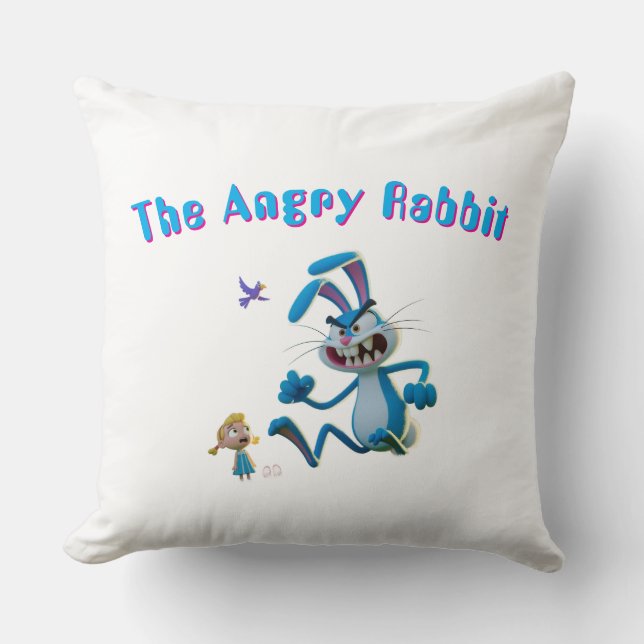 The angry rabbit  kissen (Vorderseite)