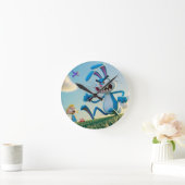 The angry rabbit runde wanduhr (Zuhause)