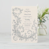 The Anne Elliot Quiet Romance Vintage Wedding Einladung (Stehend Vorderseite)