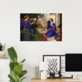 The Annunciation by John William Waterhouse Poster (Heimbüro)