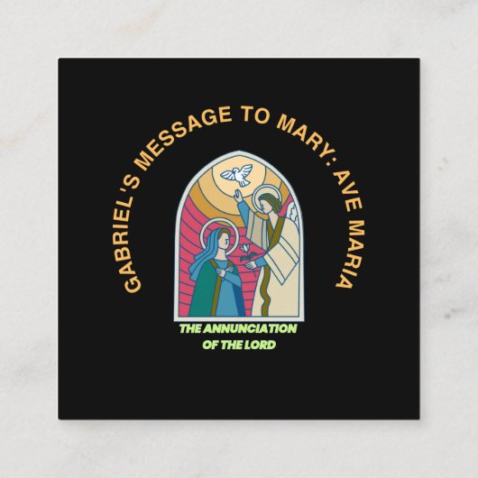 The Annunciation of the Lord Quadratische Visitenkarte (Rückseite)