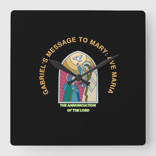 The Annunciation of the Lord Quadratische Wanduhr (Vorderseite)