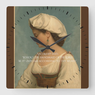 The Annunciation Quadratische Wanduhr
