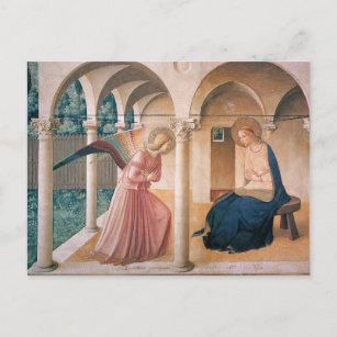The Annunitation by Fra Angelico Postkarte